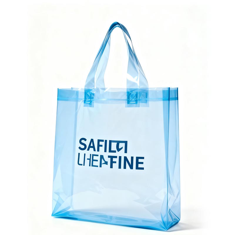 Tas blanja plastik nganggo logo khusus