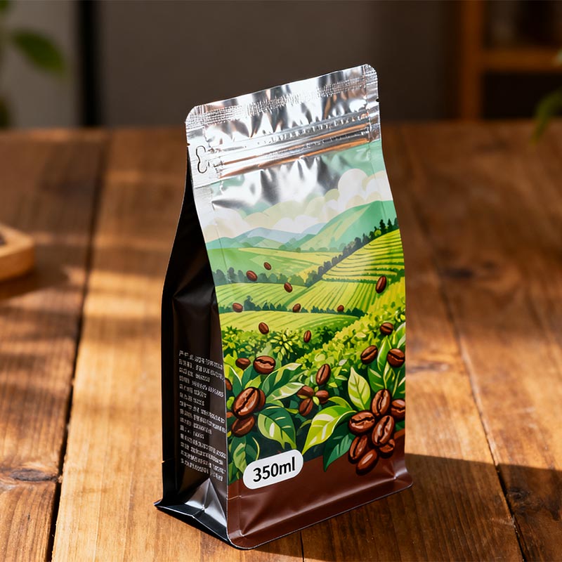 Kanthong stand-up plastik kanggo kopi